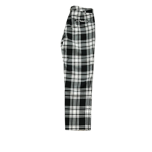 Leifsdottir The Essential Slim Womens Black Plaid Crop Pant Size 4 Anthropologie - Picture 3 of 6